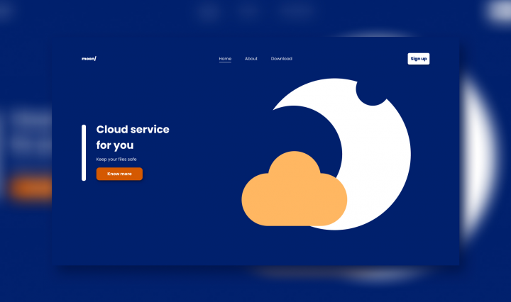 Landing page для облачного сервиса