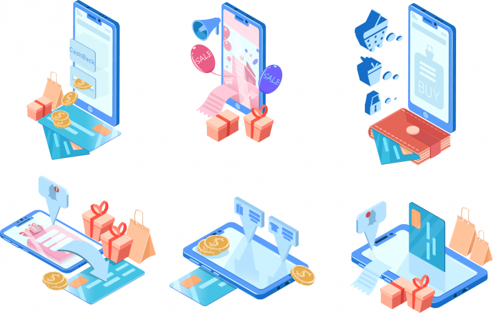 Isometric phone pack