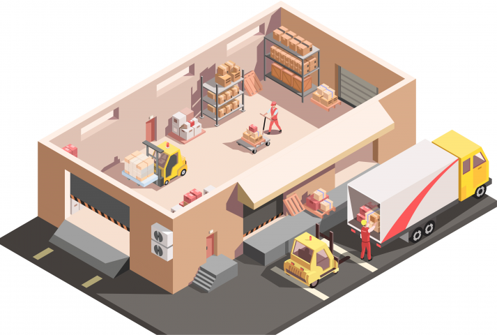 Isometric Logistics Hub