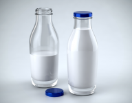 3D bottle of milk
