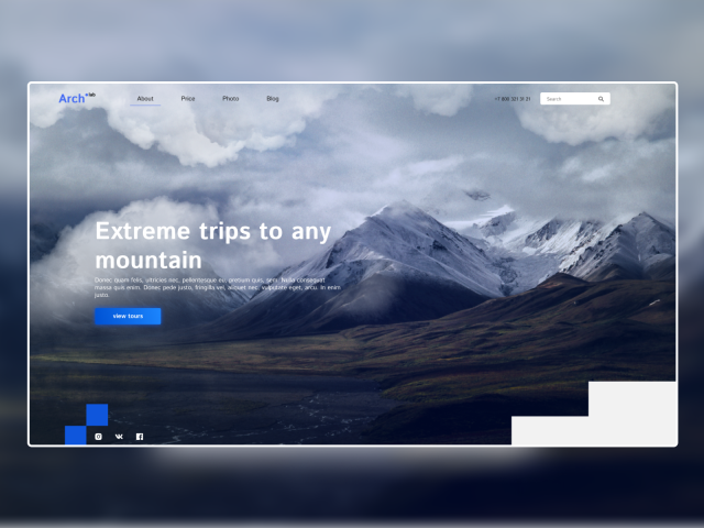 Arch.lab сайт туристической компании
