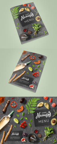 Разработка обложки меню.