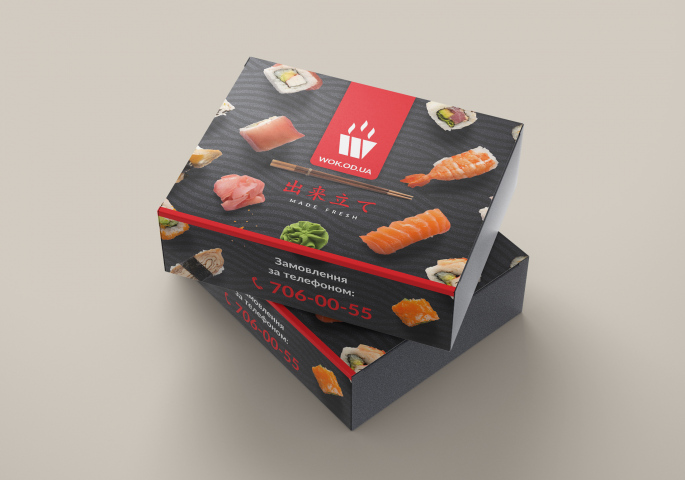 Упаковка для доставки суши