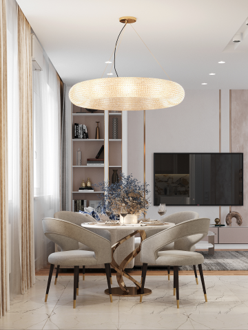 Визуализация кухни-гостиной