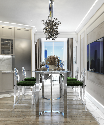 Визуализация кухни-столовой