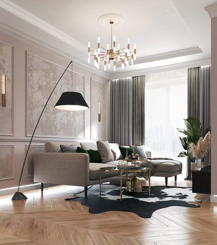 Визуализация гостиной