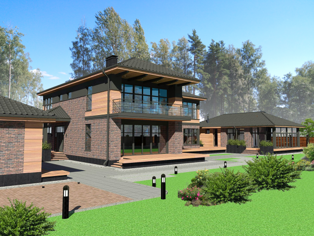 Проект комплекса частных жилых зданий