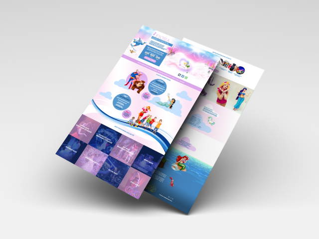 САЙТ ДЛЯ ПРАЗДНИЧНОГО АГЕНСТВА "FIONA"