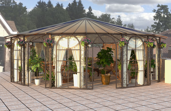Моделирование и визуализация кованой беседки
