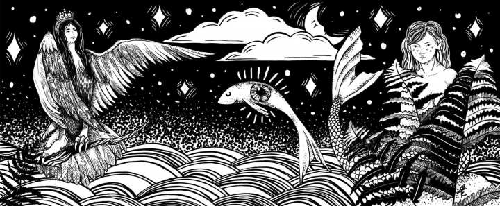 Алконост и русалка