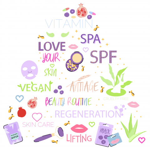 Элемент дизайна упаковки косметики