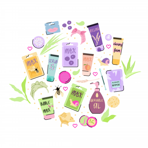 Элемент дизайна упаковки косметики