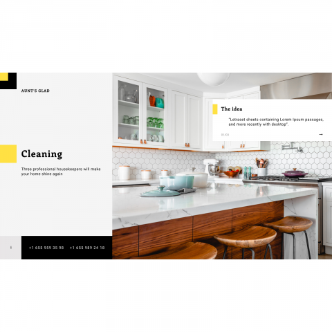 Экспозиция в форме одностраничника для компании
