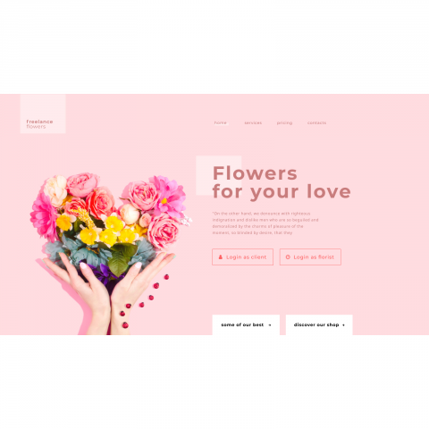 Прототип сайта(в свободной форме). Стиль - флористика