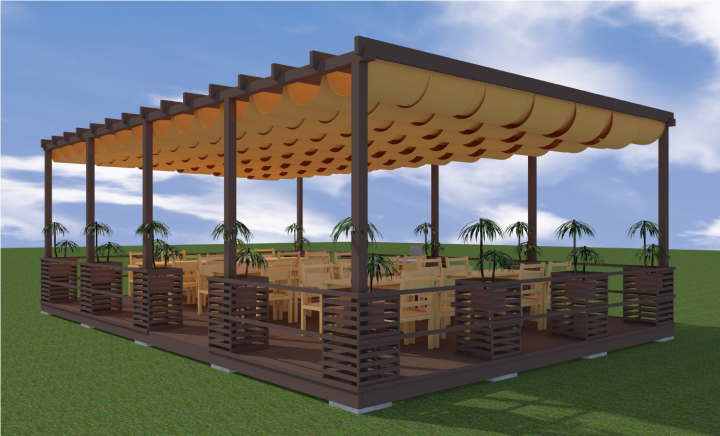 Проект летнего кафе при АЗС ГАЗПРОМ