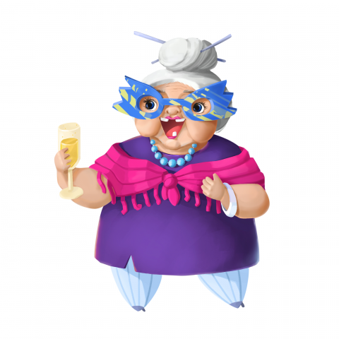 A funny grandmother.
