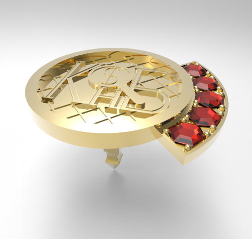 Запонка, создание 3D модели по наброску на бумаге.