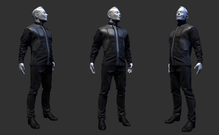 Elon Musk in the style of Cybertruck Tesla