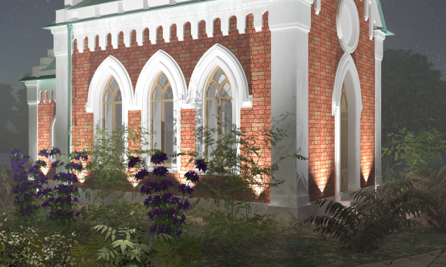 Small architectural forms of The Palace Park Ensemble "Maryino"