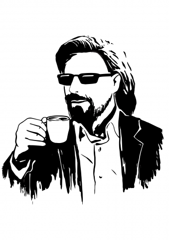 мужчина в очках