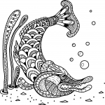 Щука. дудл-раскраска