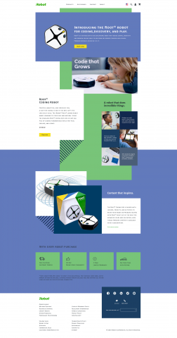 Редизайн посадочной страницы iRobot