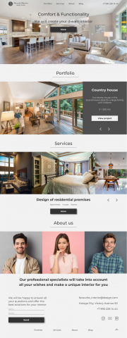 Сайт для Студии дизайна интерьеров