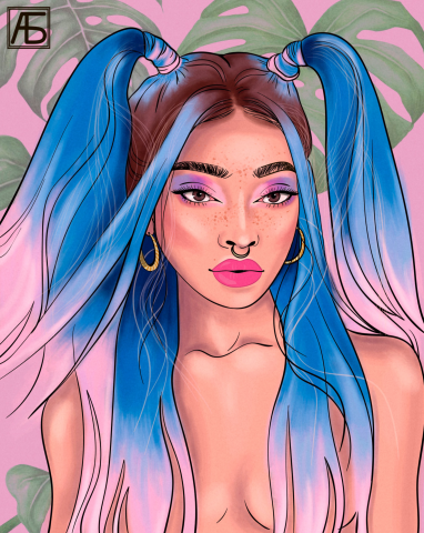 Иллюстрация "Pink girl"