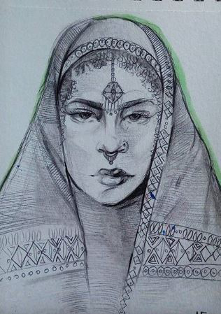Рисунок "Индианка"
