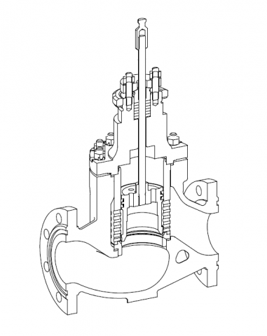 Клапан регулирующий Pn40  Dn80