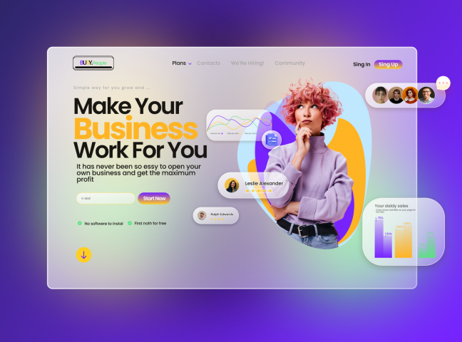 Сайт для бизнес-платформы
