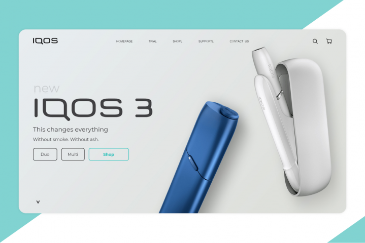 Landing page для Iqos 3
