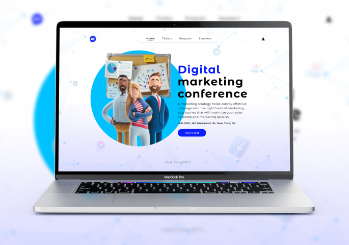 Концепция Landing-page для конференции