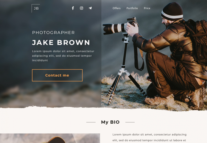 Портфолио для фотографа