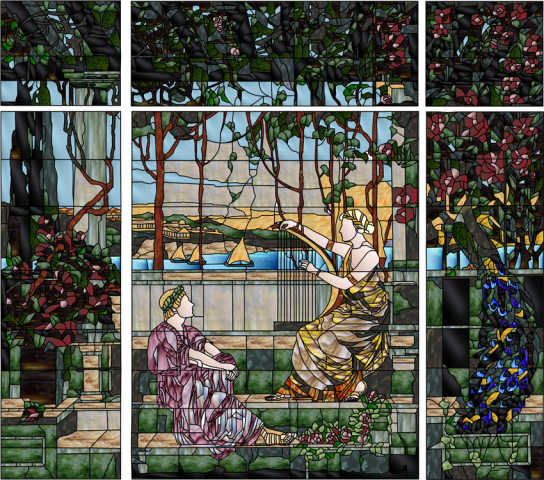 Разработка и создание макета для витража в технике Тиффани