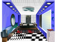 Интерьер номера в морской гостинице