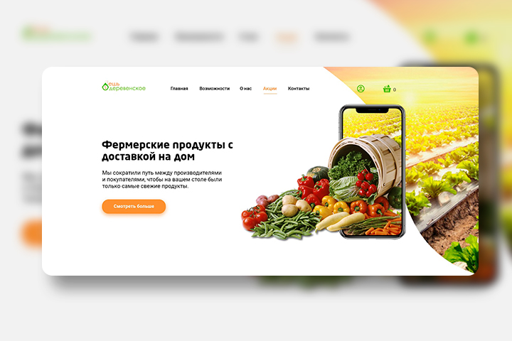 Landing Page - магазин Ешь Деревенское
