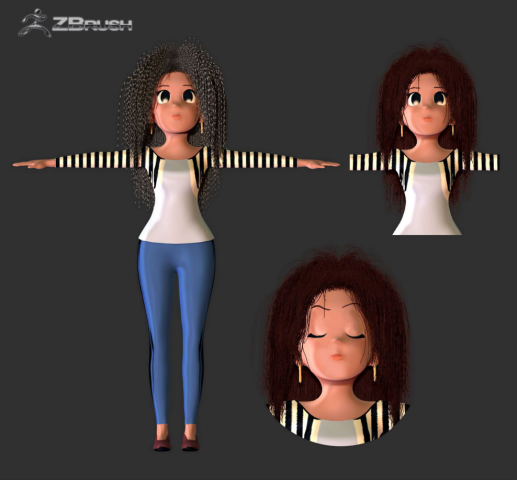 Модель девушки-танцовщицы