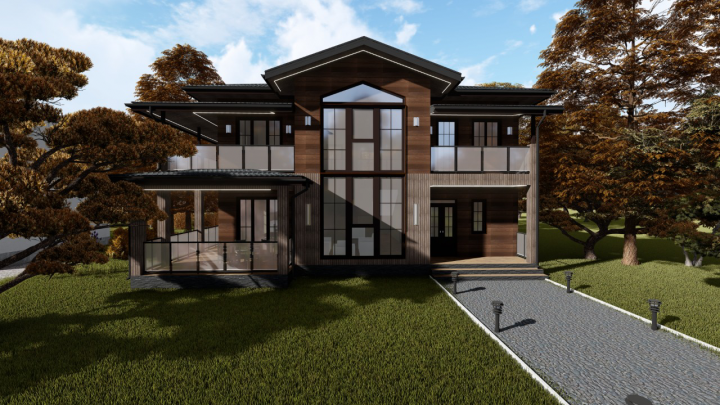 Дом 300 м2 индивидуальный проект