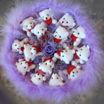 Букет с нежном боа