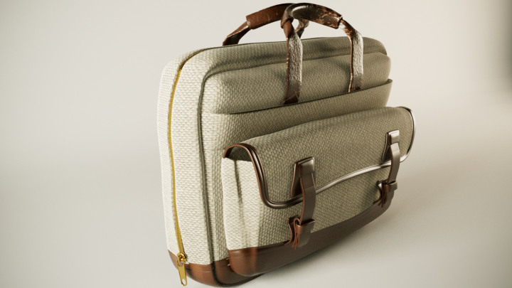 Canvas Leather Briefcase