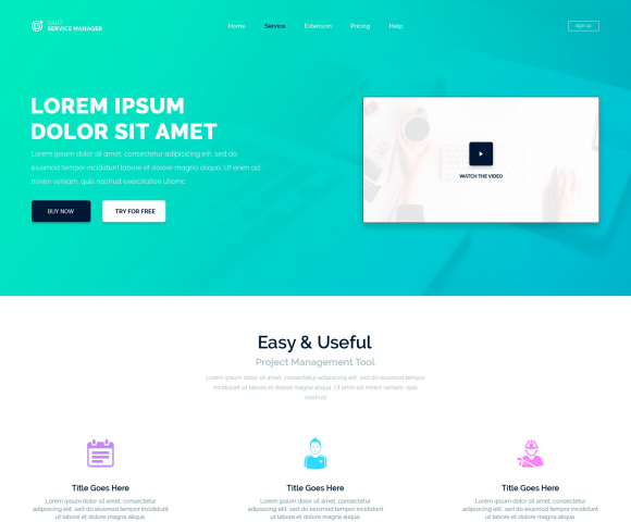 Лендинг Dart Service Manager