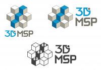 Логотип для компании "3D MSP" + штамп