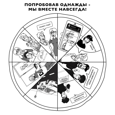 Принт на коробку для пиццы