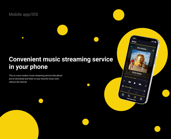 Дизайн музыкального мобильного стримингового сервиса