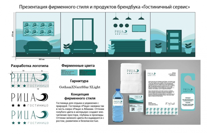 Фирменный стиль гостиницы "Рица"