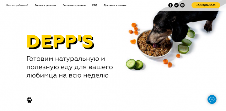 Сайт компании DEPP'S