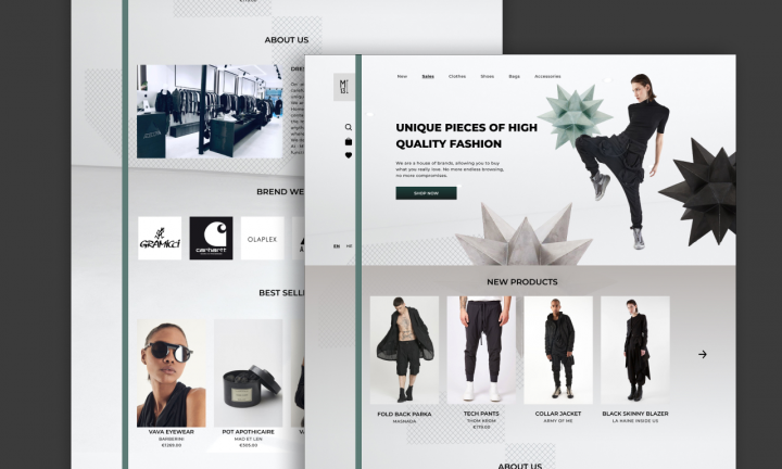 Веб дизайн магазина одежды