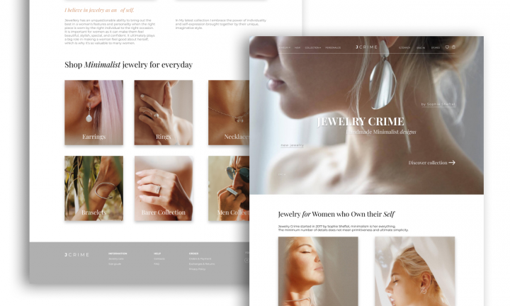 Дизайн вебсайта Jewelry Crime