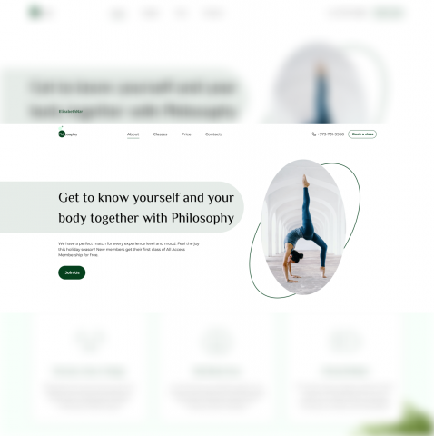 Лендинг для студии йоги